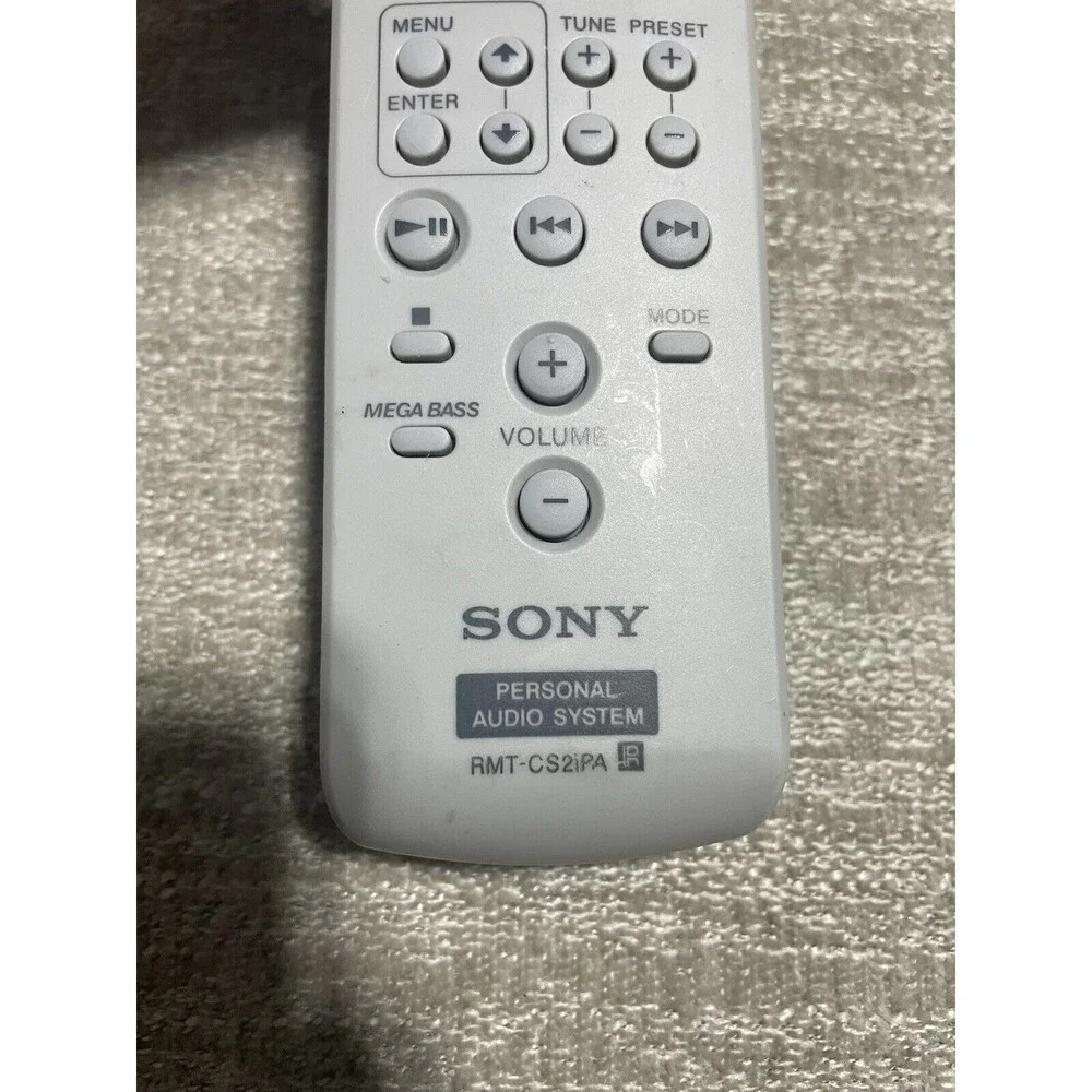 Sony RMT-CS2iPA For Personal Audio System Remote Control ZS-S2iP ZS-S4iP